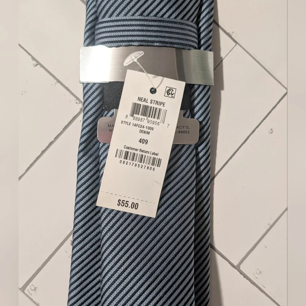 (Bundle)Alfani Purple, Black , Burgundy,Denim And Navy Ties Set. Accessories - Picture 3 of 7
